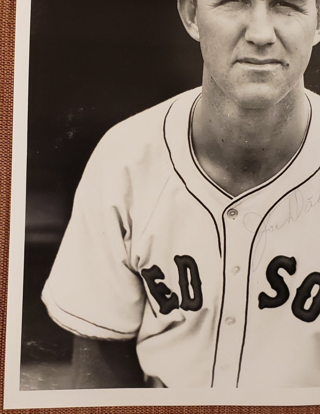 Joe Dobson Auto Boston Red Sox Vintage Original 1940's Baseball 8x10 Photo JSA4