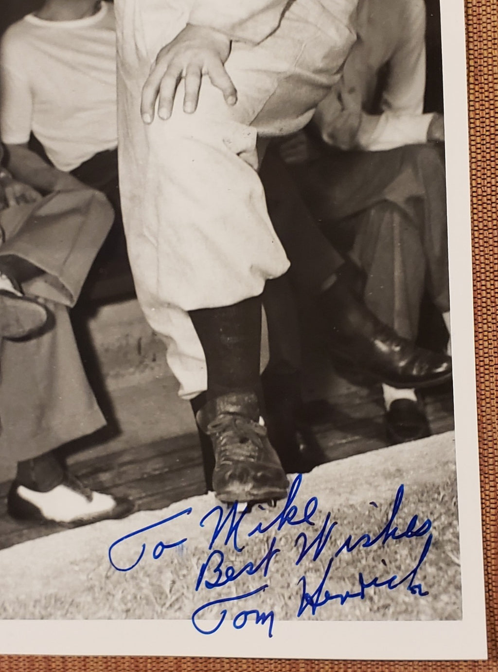 Tommy Henrich Auto New York Yankees 1940's Baseball 8x10 Photo JSA McCarthy3
