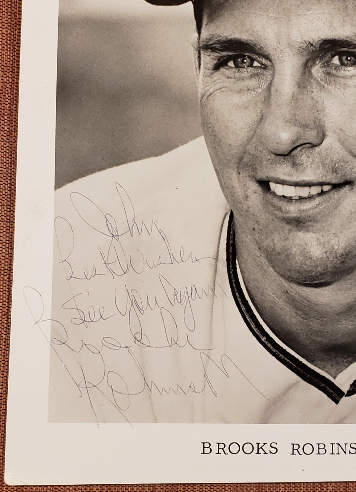 Brooks Robinson Auto Baltimore Orioles Vintage Baseball 8x10 Photo JSA HOF4