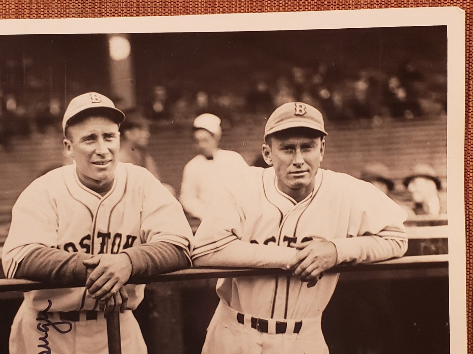 Hal Lee Wally Burger Auto Boston Braves Original 1930's Baseball 8x10 Photo JSA4