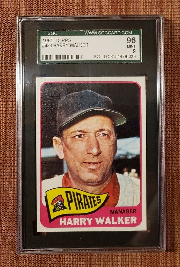 1965 Topps #438 Harry Walker Pittsburgh Pirates Vintage Original Baseball Card0