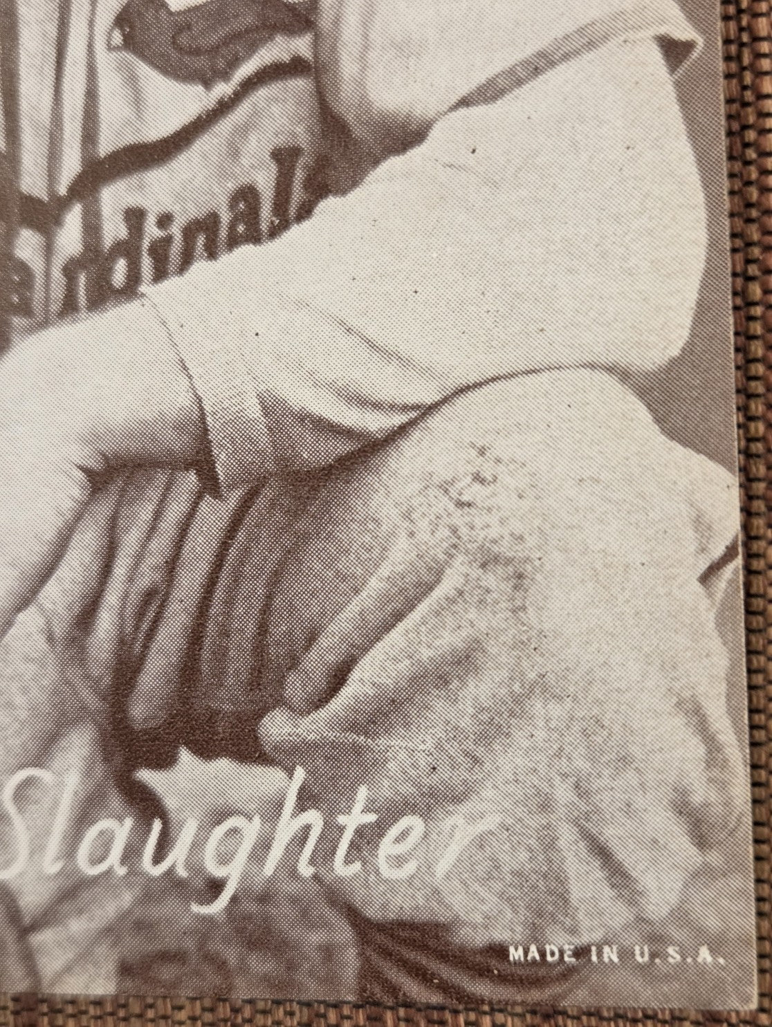 1947 Exhibits Enos Slaughter St. Louis Cardinals Original Baseball Card HOF3