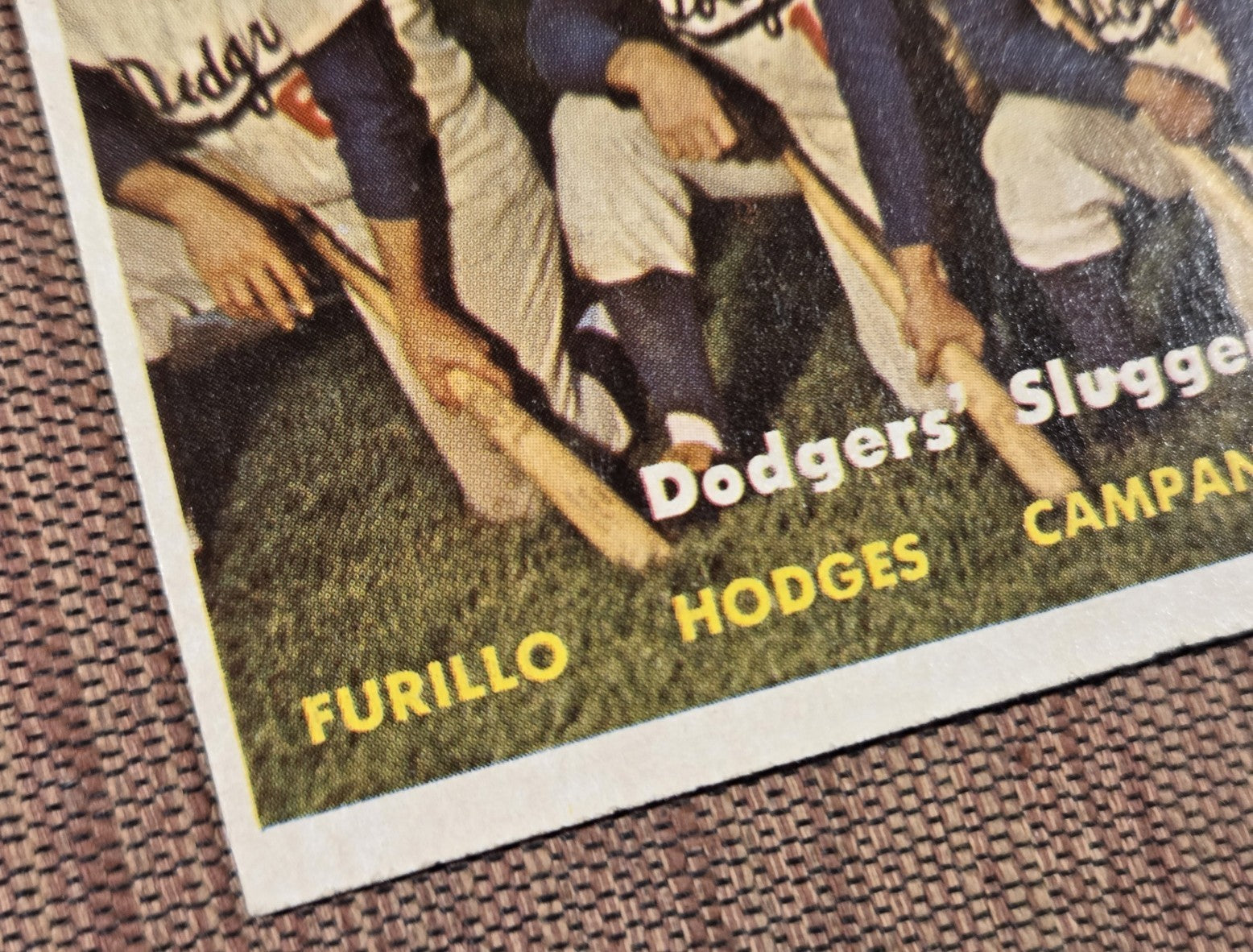 1957 Topps #400 Roy Campanella Snider Hodges Furillo Dodgers Baseball Card4