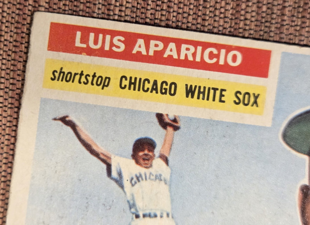 1956 Topps #292 Luis Aparicio Chicago White Sox Original Rookie Baseball Card RC3