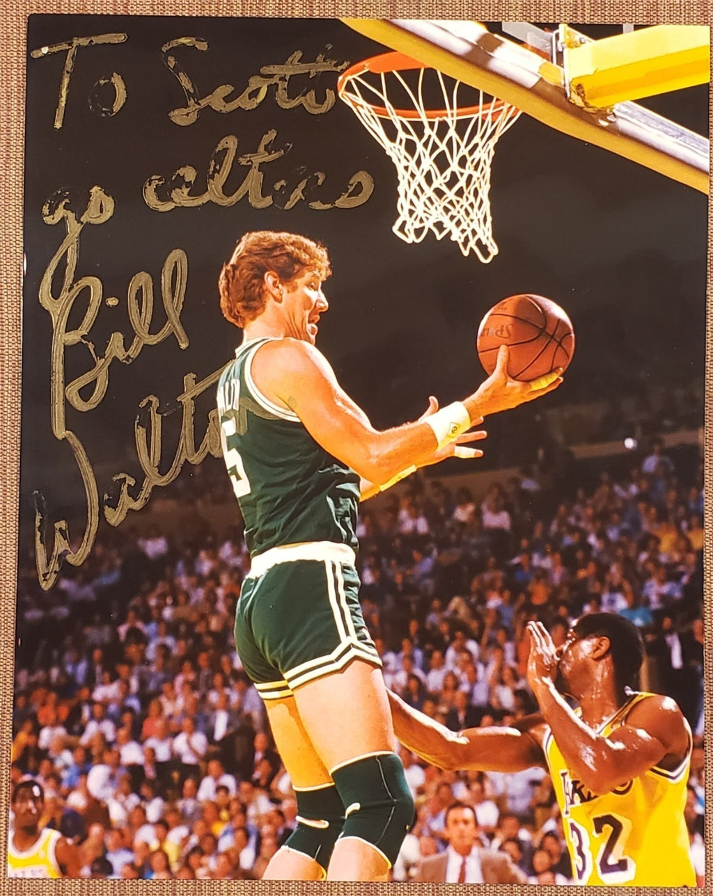 Bill Walton Auto Boston Celtics Vintage Original Basketball 8x10 Photo JSA HOF0