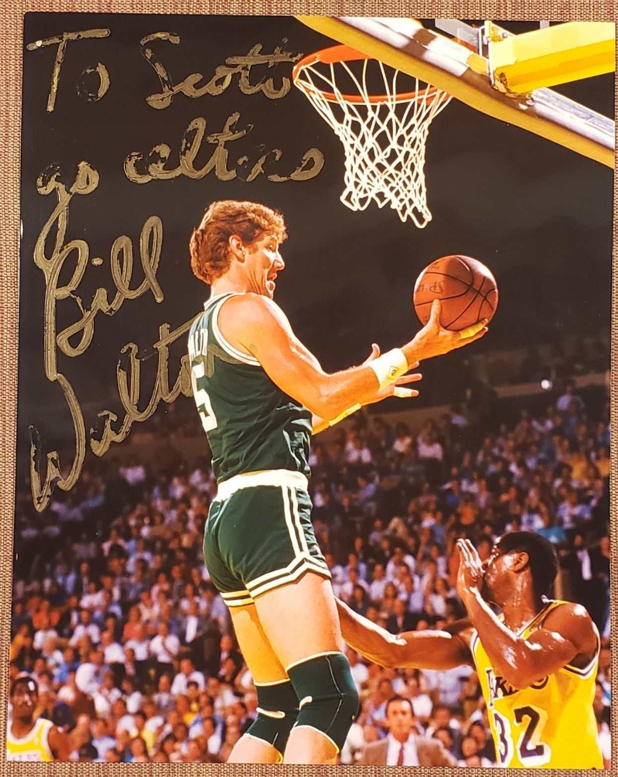 Bill Walton Auto Boston Celtics Vintage Original Basketball 8x10 Photo JSA HOF0