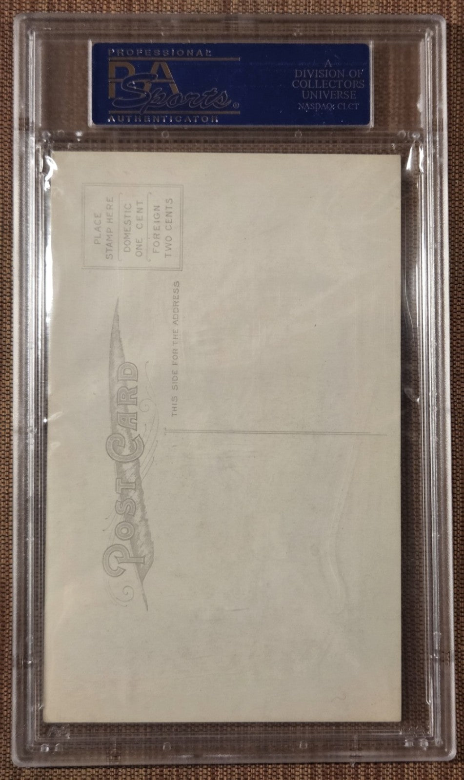 1907 Novelty Cutlery Eddie Plank Athletics Browns Baseball Post Card PSA 5 HOF1