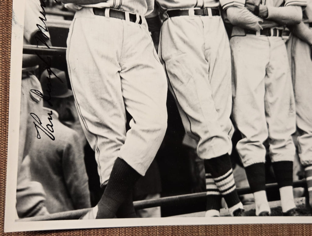 Carl Hubbell Auto New York Giants 1930's Baseball 8x10 Vintage Photo JSA HOF4