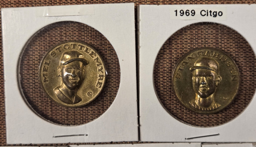 1956 Pin Bob Turley 1969 Citgo Coins Stottlemyre and 1971 Topps Coins Baseball1