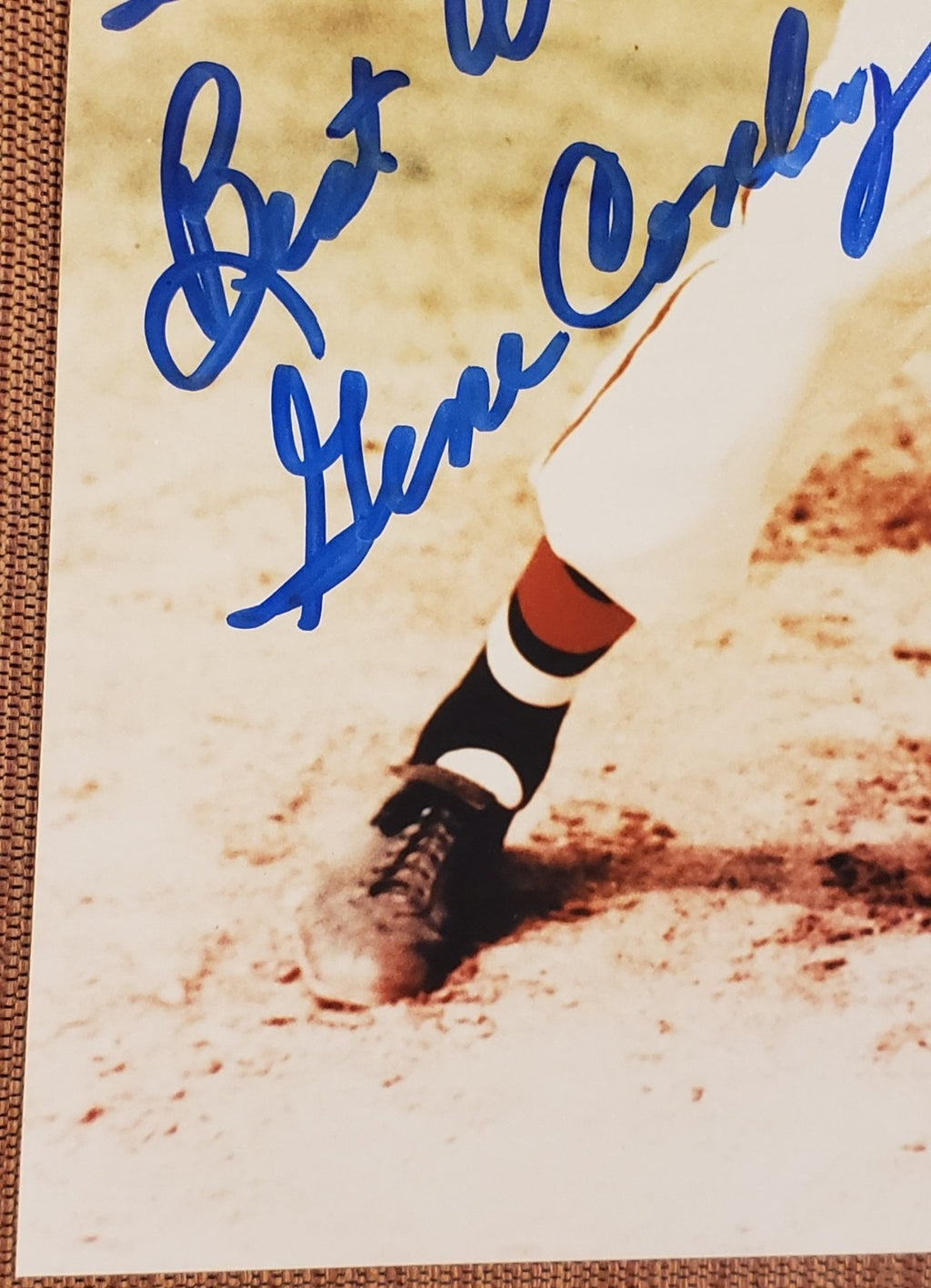 Gene Conley Auto Milwaukee Braves Vintage Original Baseball 8x10 Photo JSA2