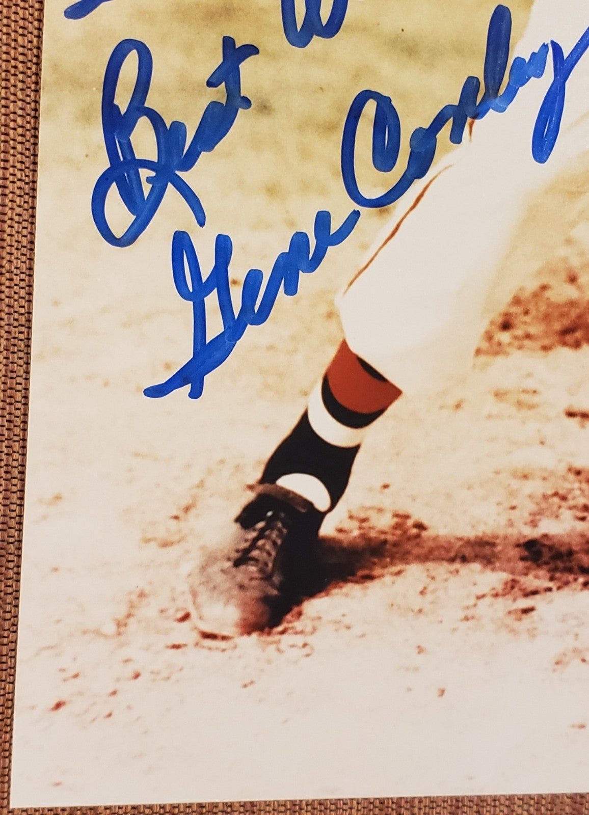 Gene Conley Auto Milwaukee Braves Vintage Original Baseball 8x10 Photo JSA2