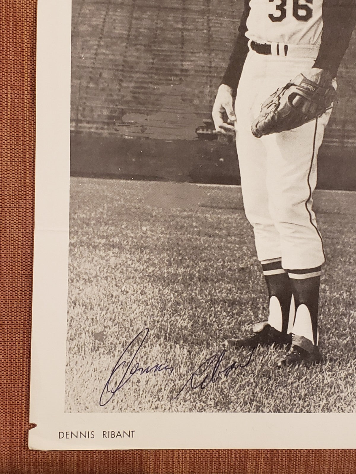 Dennis Ribant Auto Pittsburgh Pirates Vintage Original Baseball 8x10 Photo JSA3