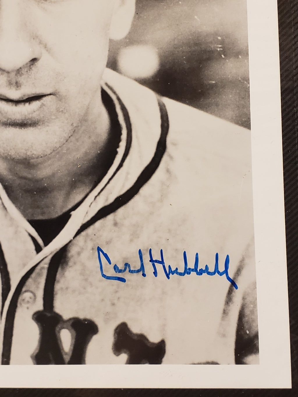 Carl Hubbell Auto New York Giants Vintage Original Baseball 8x10 Photo JSA HOF4
