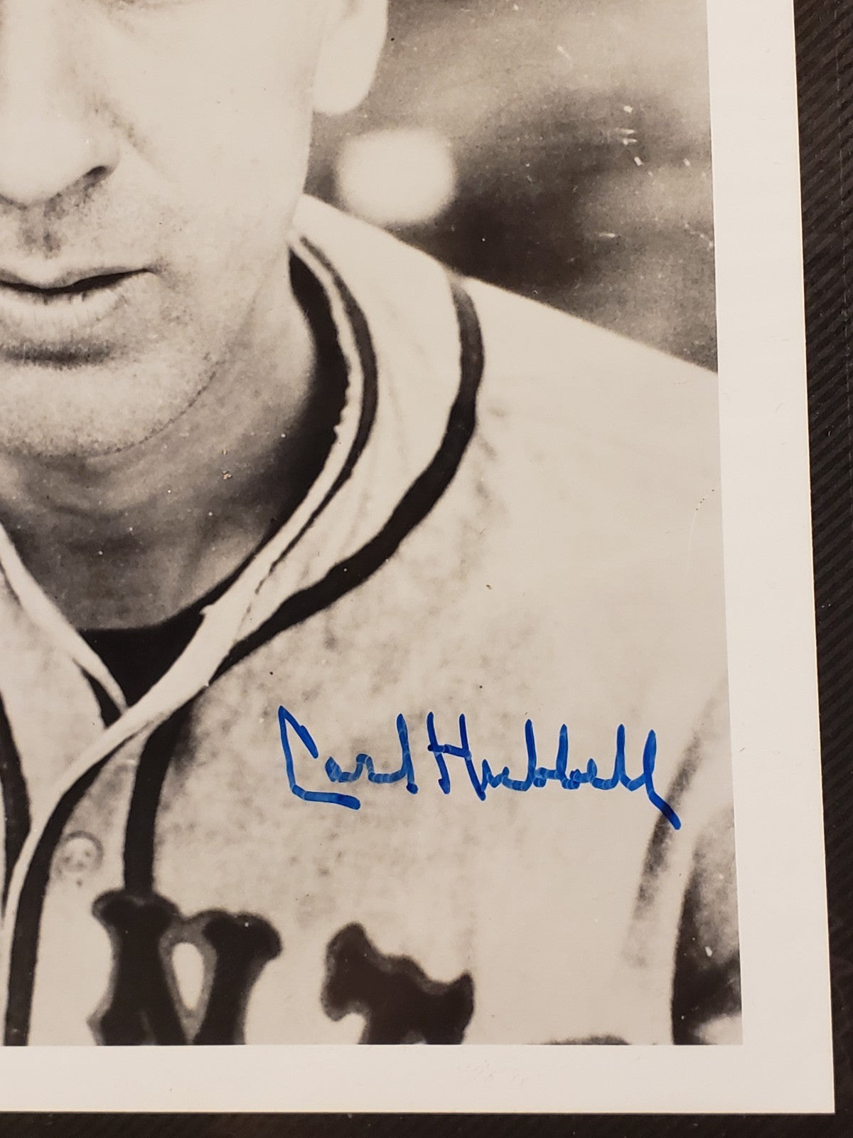 Carl Hubbell Auto New York Giants Vintage Original Baseball 8x10 Photo JSA HOF4