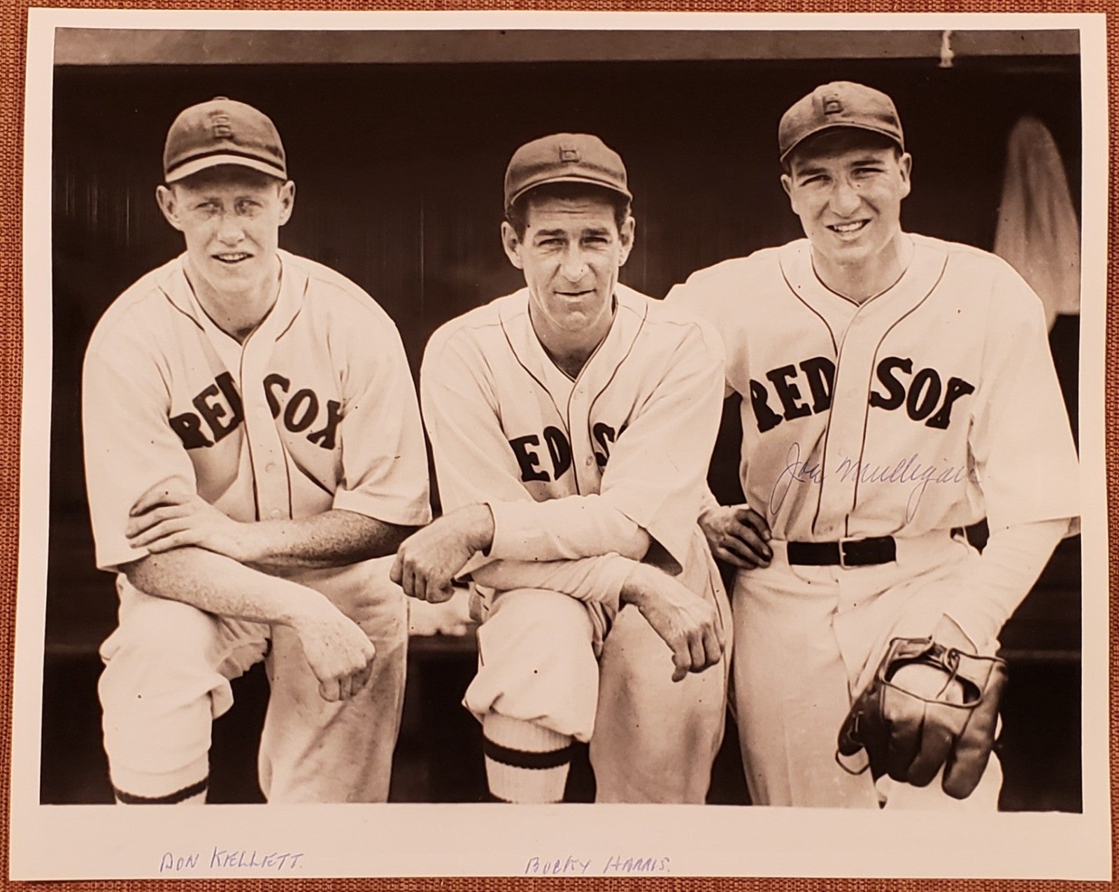 Joe Mulligan Auto Boston Red Sox 1930's Baseball 8x10 Photo JSA Harris Kellett0