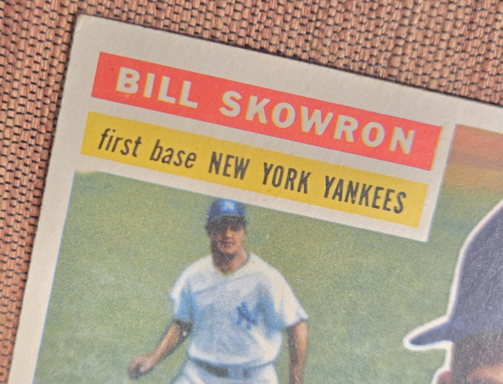 1956 Topps #61 Bill Skowron New York Yankees Authentic Original Baseball Card4