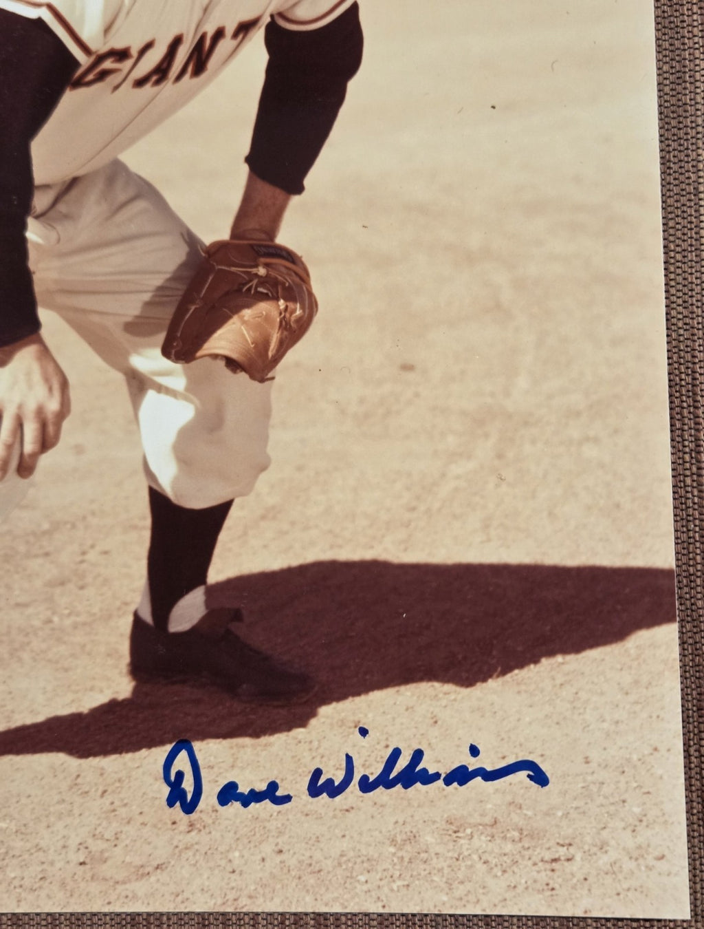 Dave Williams AUTO New York Giants Original Baseball Signed 8 x 10 Photo JSA3