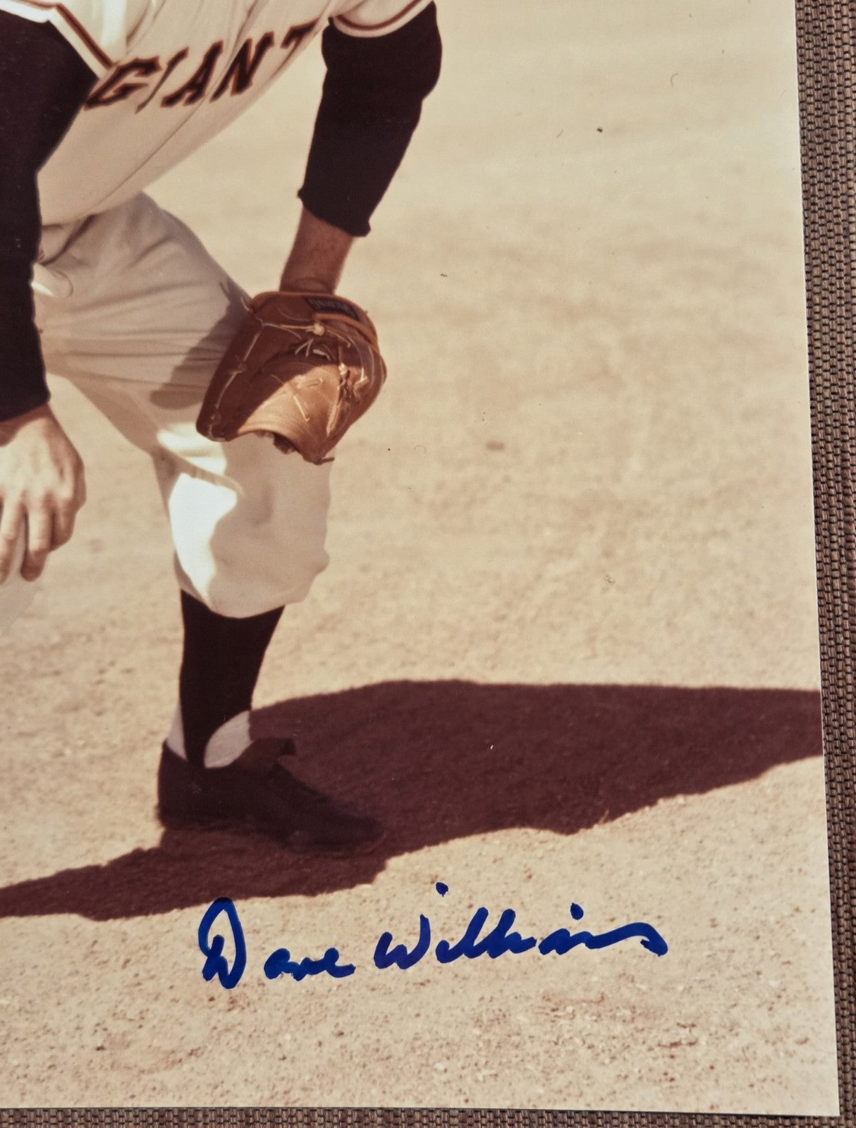 Dave Williams AUTO New York Giants Original Baseball Signed 8 x 10 Photo JSA3