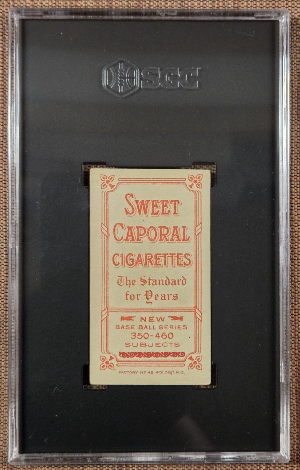 1909 Sweet Caporal 350-460/42 T206 Frank Smith CHI & BOS Baseball Card SGC 51
