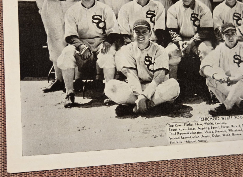 1936 R311 Glossy Chicago White Sox 6x8 Baseball Photo Luke Appling Lyons Simmons4
