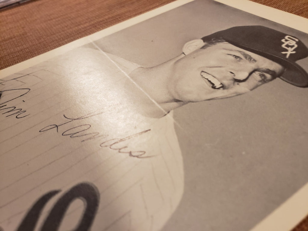 Jim Landis Auto Chicago White Sox Vintage Original Baseball 5x7 Photo JSA5