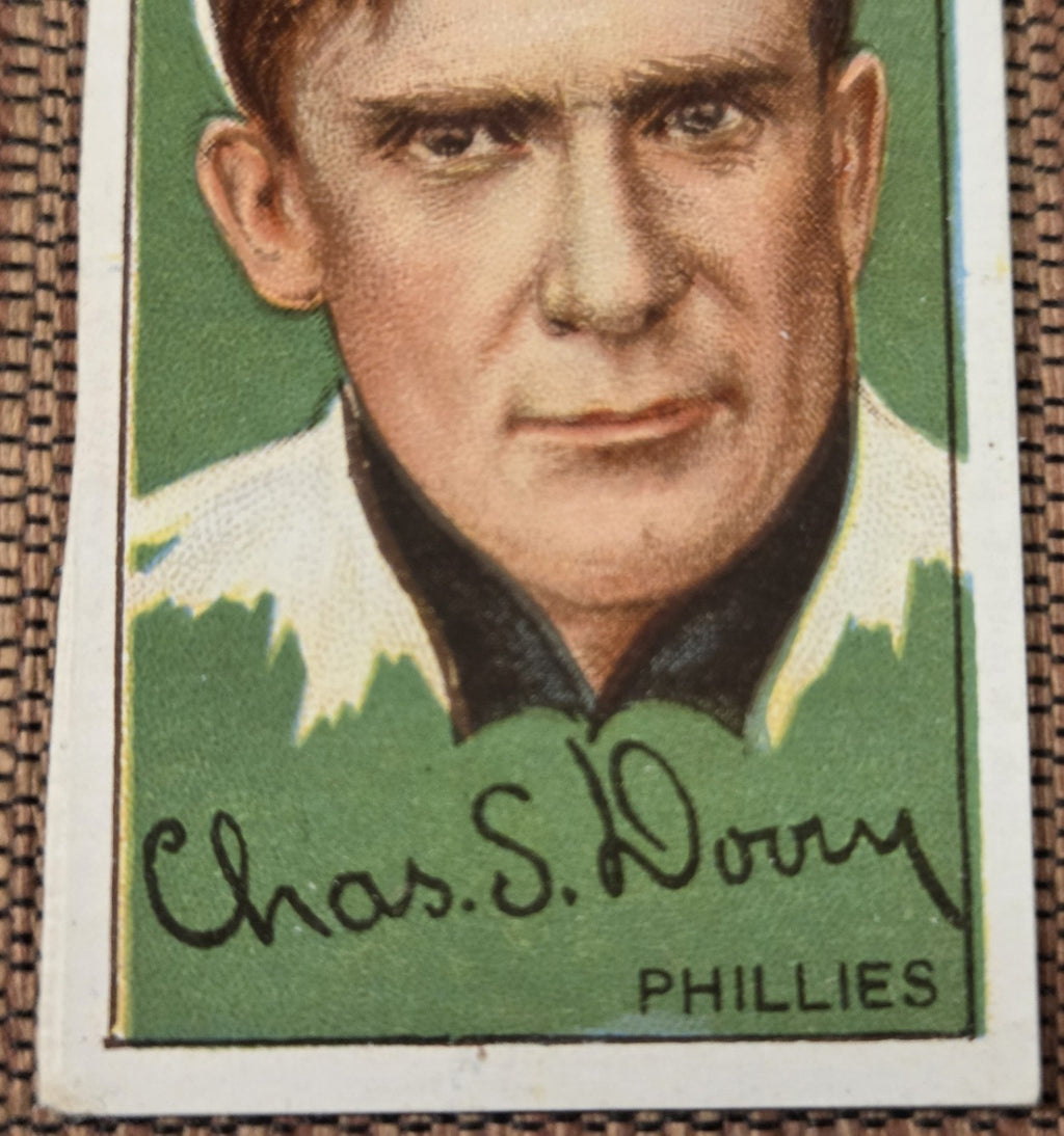 1912 Hassan Triple Folders T202 Red Dooin Phillies Reds Giants Cut Baseball Card2