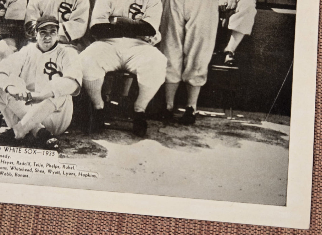 1936 R311 Glossy Chicago White Sox 6x8 Baseball Photo Luke Appling Lyons Simmons3
