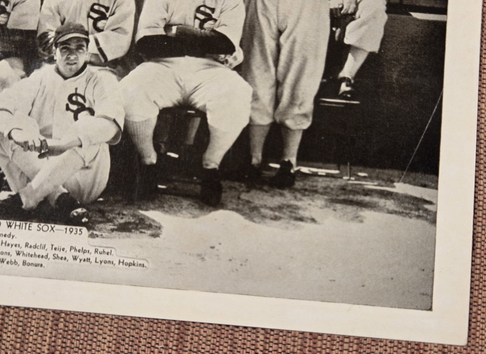 1936 R311 Glossy Chicago White Sox 6x8 Baseball Photo Luke Appling Lyons Simmons3