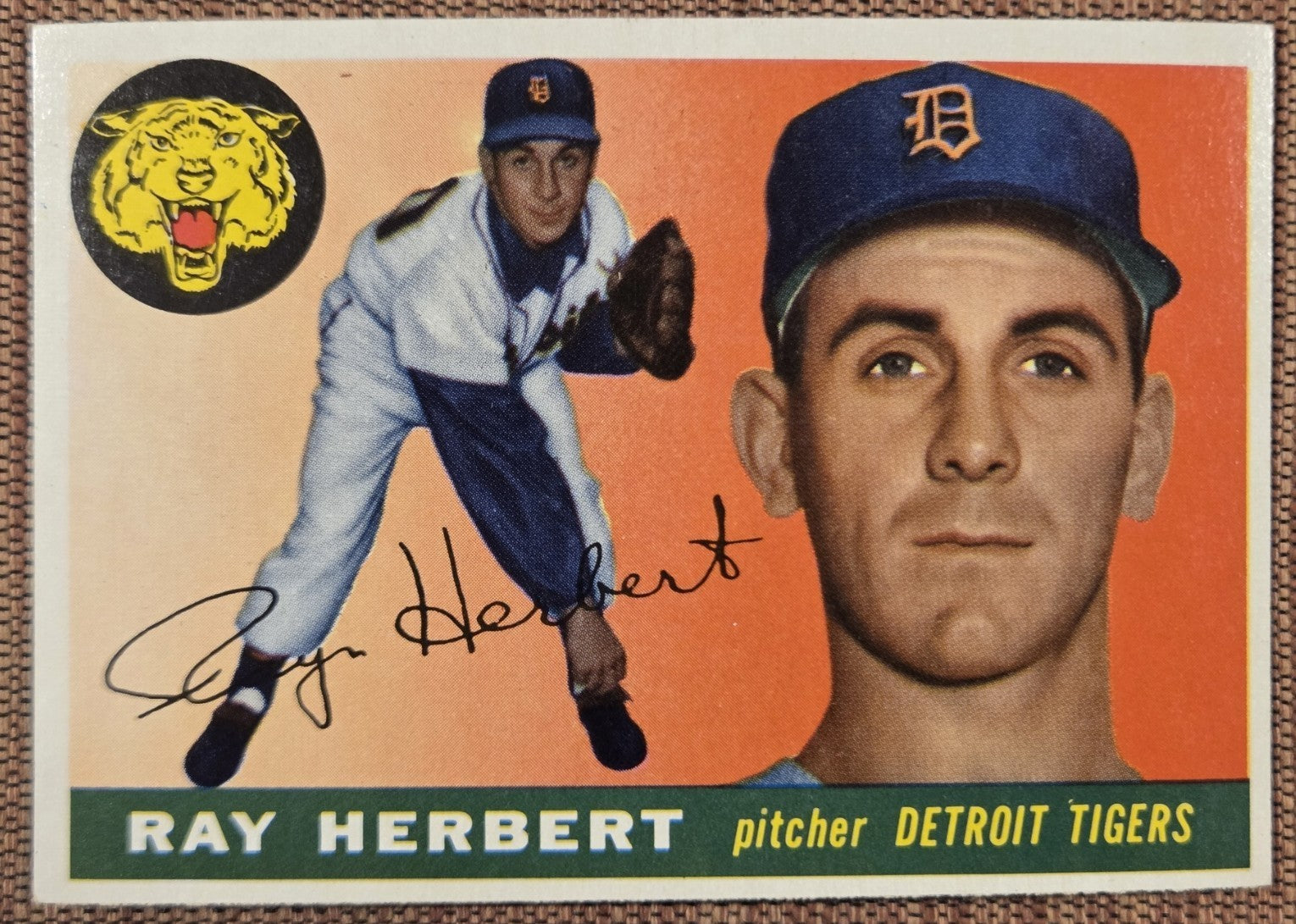 1955 Topps #138 Ray Herbert Detroit Tigers Authentic Original Baseball Card0