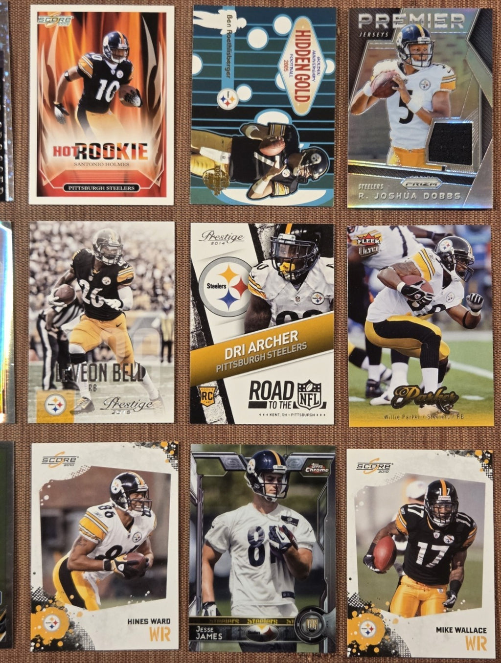 Pittsburgh Steelers Football Cards Roethlisberger Bettis RC Ward Polamalu Dobbs3