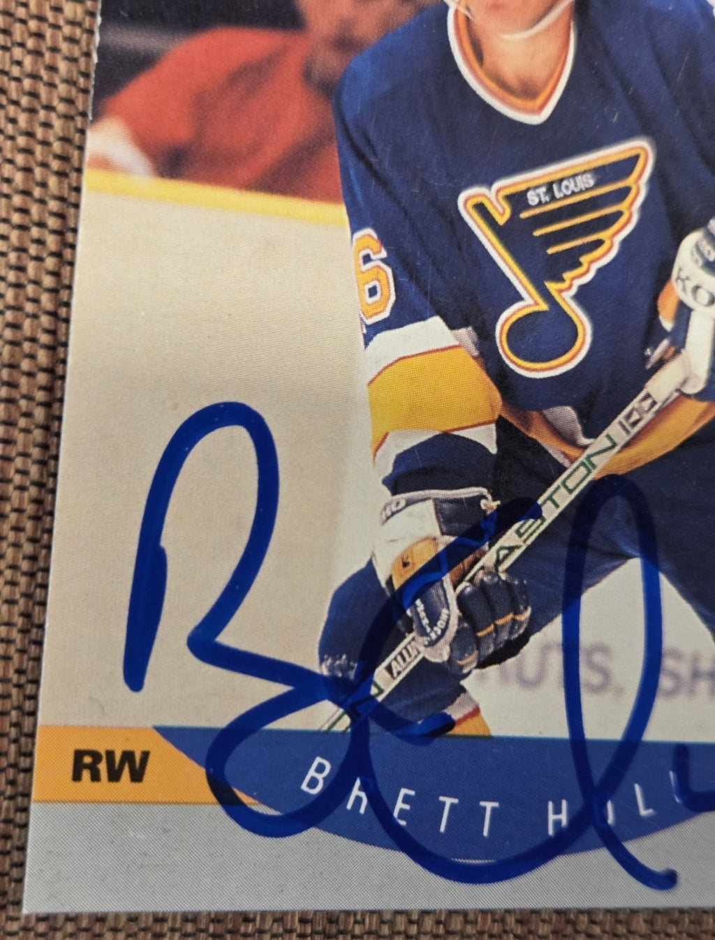 1990 Pro Set #263 Brett Hull St. Louis Blues Original Hockey Card JSA AUTO4