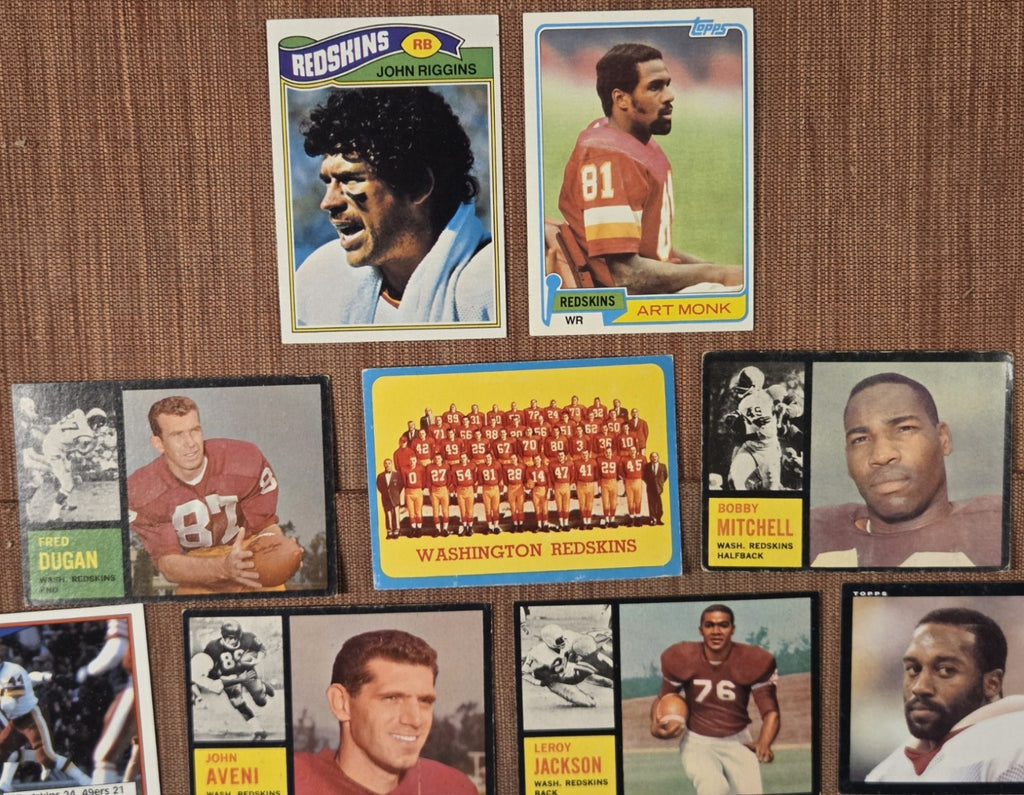 Topps Redskins Football Cards Monk RC Clark RC Thiesmann Riggins Mitchell, SP's6