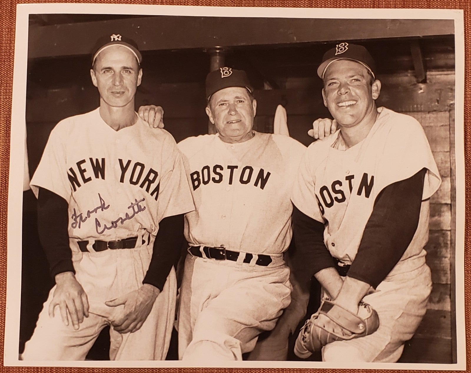Frank Crosetti Auto New York Yankees 1940's Baseball 8x10 Photo JSA McCarthy0
