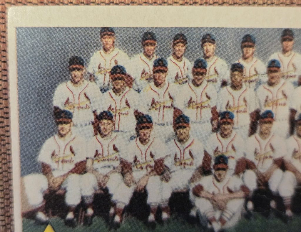1956 Topps #134 St. Louis Cardinals Musial Moon Boyer Virdon Haddix Schoendienst1
