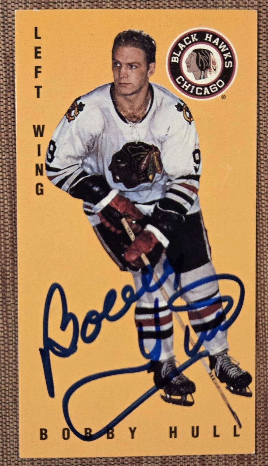 1994 Parkhurst Tall Boys #25 Bobby Hull Chicago Blackhawks Hockey Card JSA AUTO0