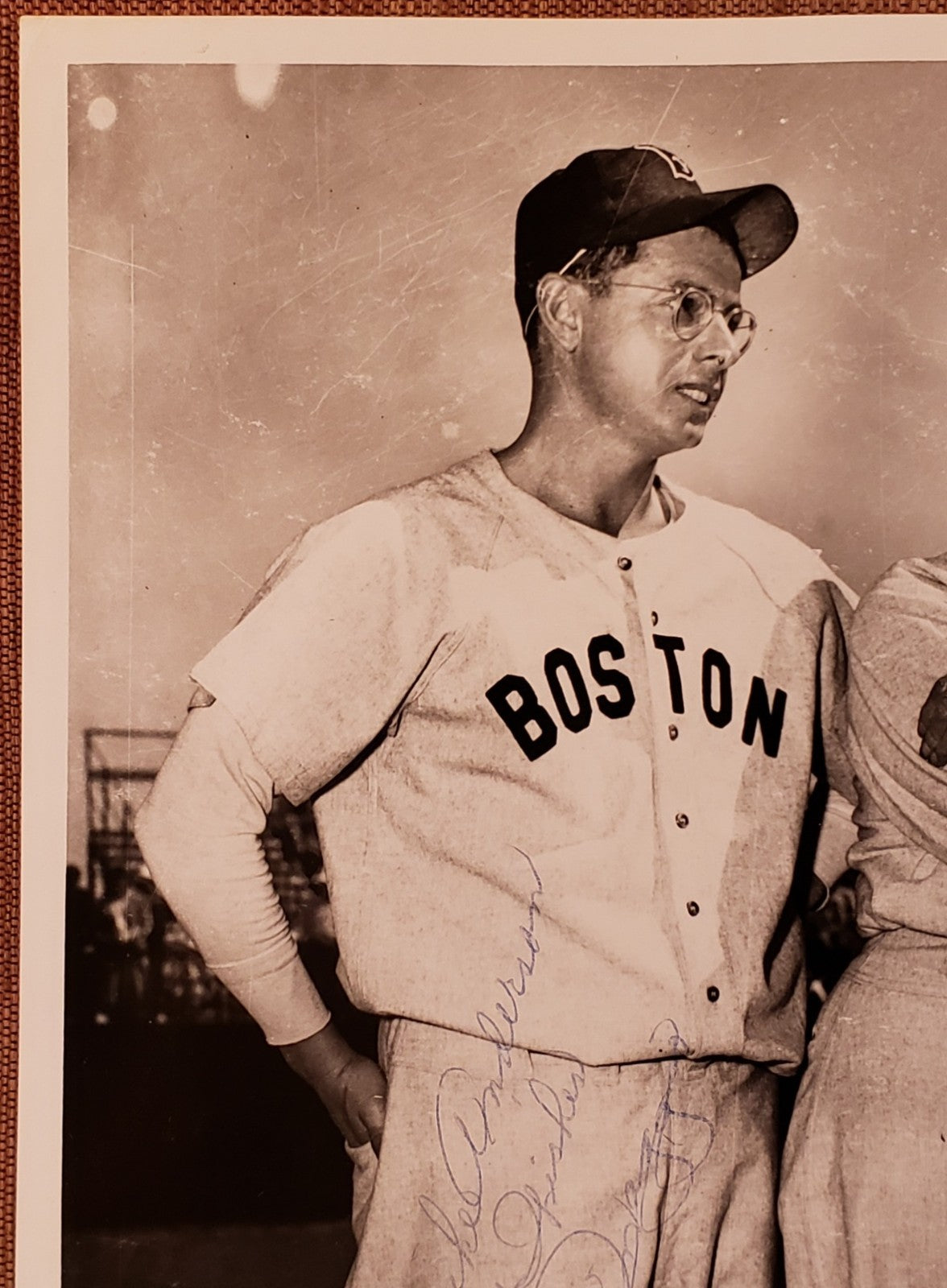 Dom DiMaggio Auto Boston Red Sox 1940's Baseball 8x10 Photo JSA Joe McCarthy1