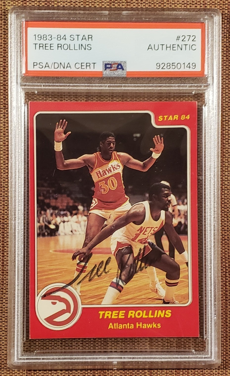 1983 Star #272 Tree Rollins Atlanta Hawks Basketball Card PSA/DNA Auto Pop 10