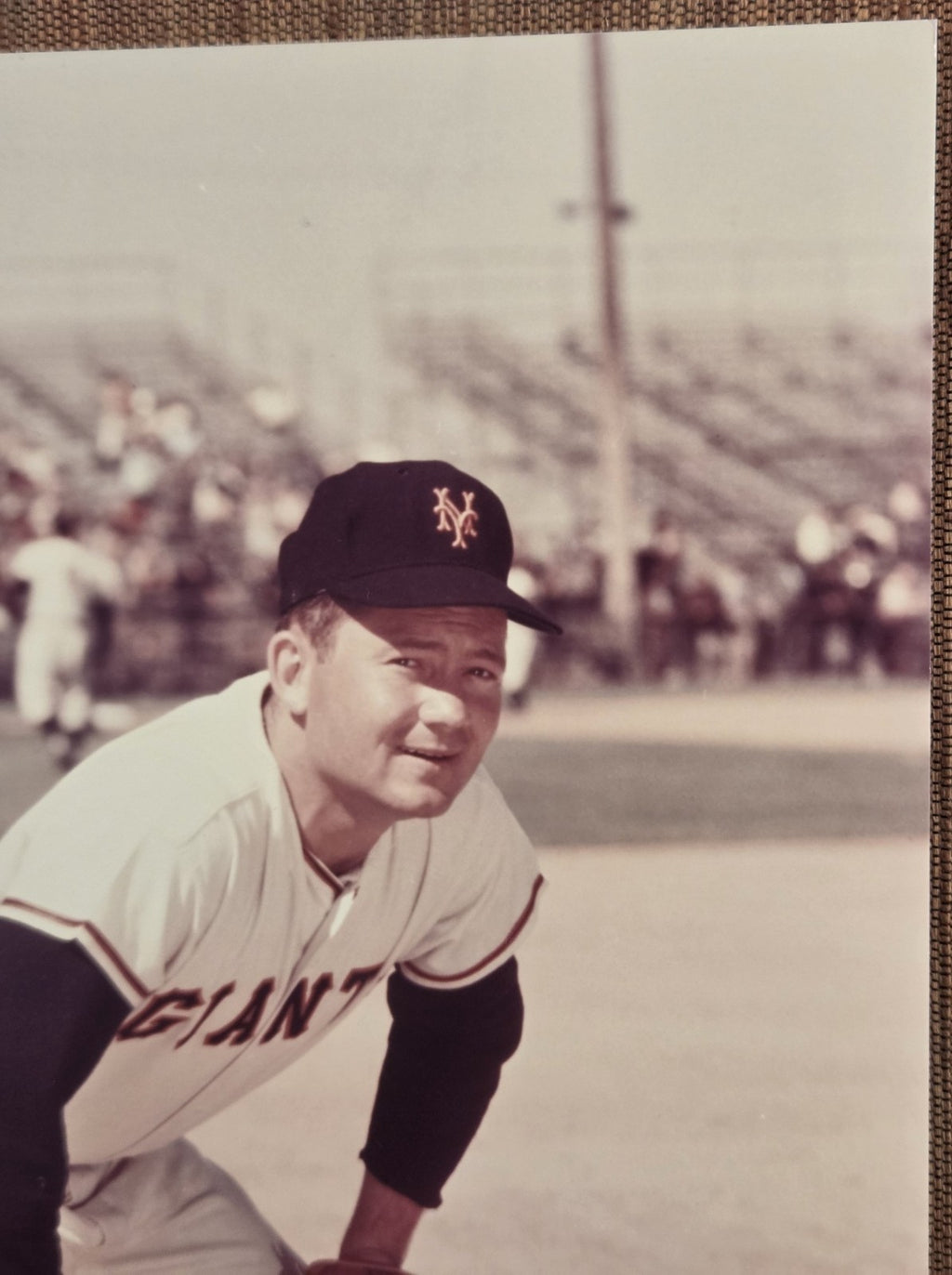 Dave Williams AUTO New York Giants Original Baseball Signed 8 x 10 Photo JSA2