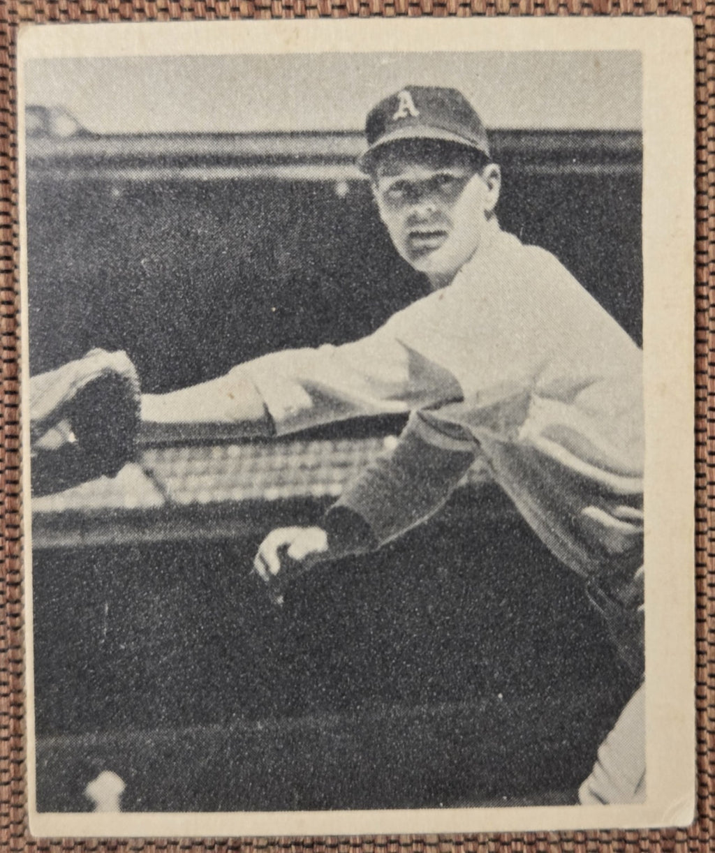 1948 Bowman #15 Eddie Joost Philadelphia Athletics Vintage Orignal Baseball Card0