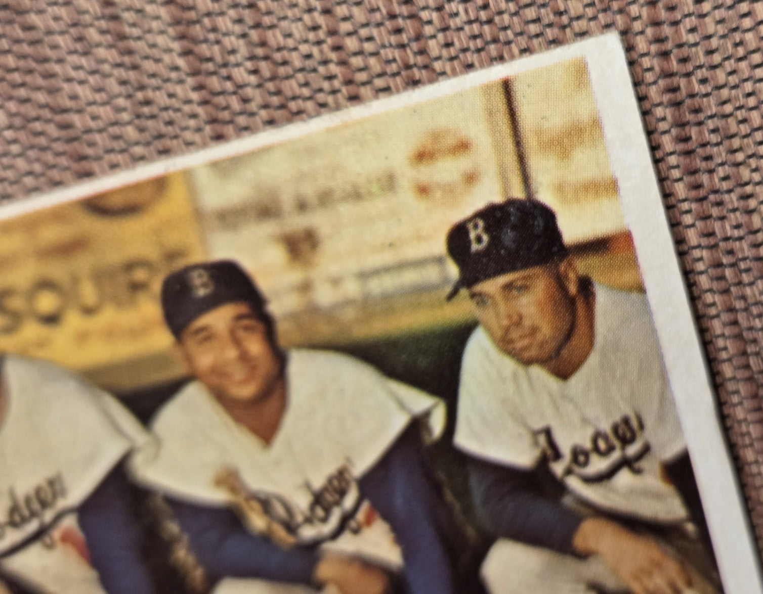 1957 Topps #400 Roy Campanella Snider Hodges Furillo Dodgers Baseball Card2