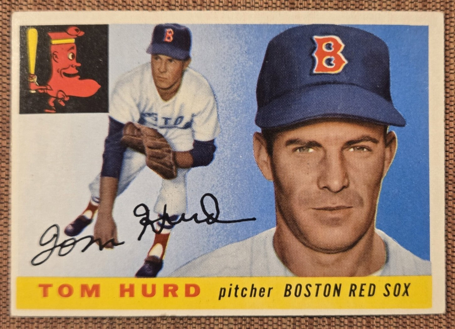 1955 Topps #116 Tom Hurd Boston Red Sox Vintage Original Rookie Baseball Card RC0
