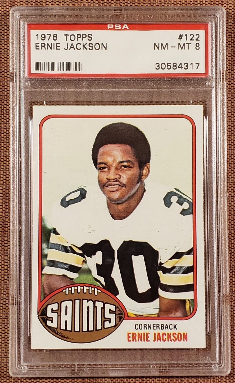 1978 Topps #122 Ernie Jackson New Orleans Saints Football Card PSA 8 NM/MT0