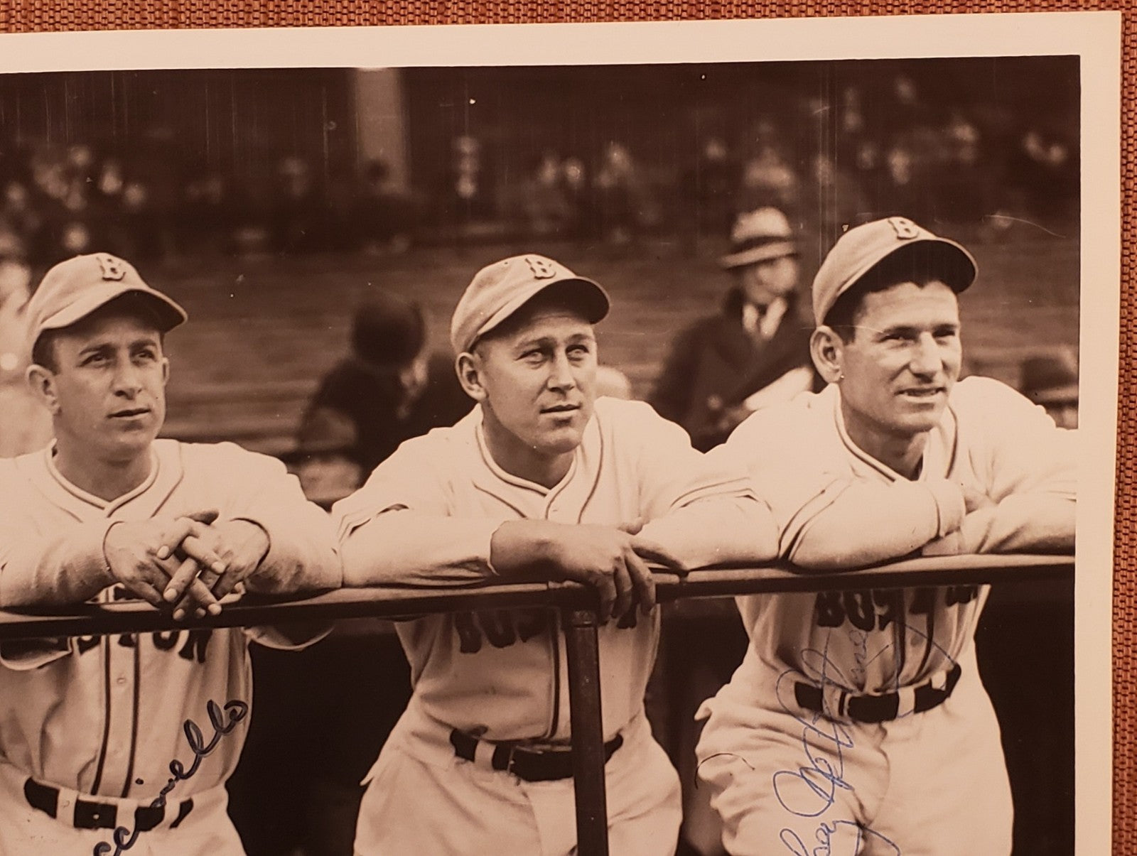 Tony Cuccinello Jordan Whitney Auto Boston Braves 1930's Baseball 8x10 Photo JSA3
