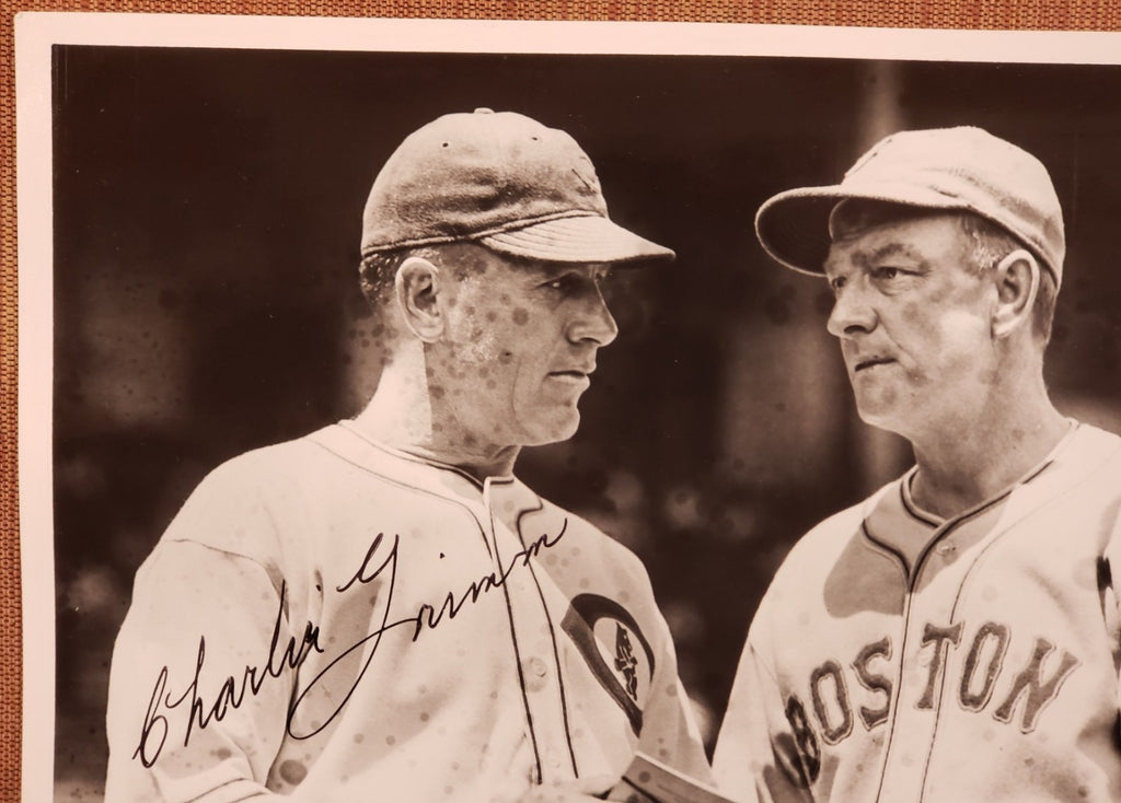 Charlie Grimm Auto Cubs 1930's Baseball 8x10 Vintage Photo JSA Bill McKechnie1