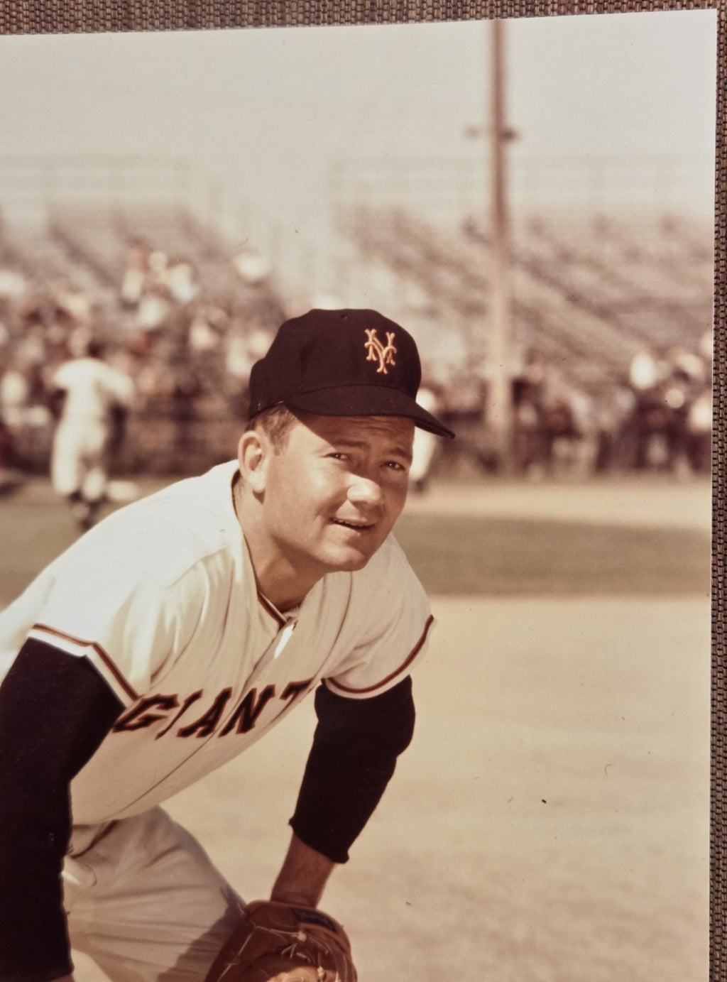 Dave Williams AUTO New York Giants Original Baseball Signed 8 x 10 Photo JSA2