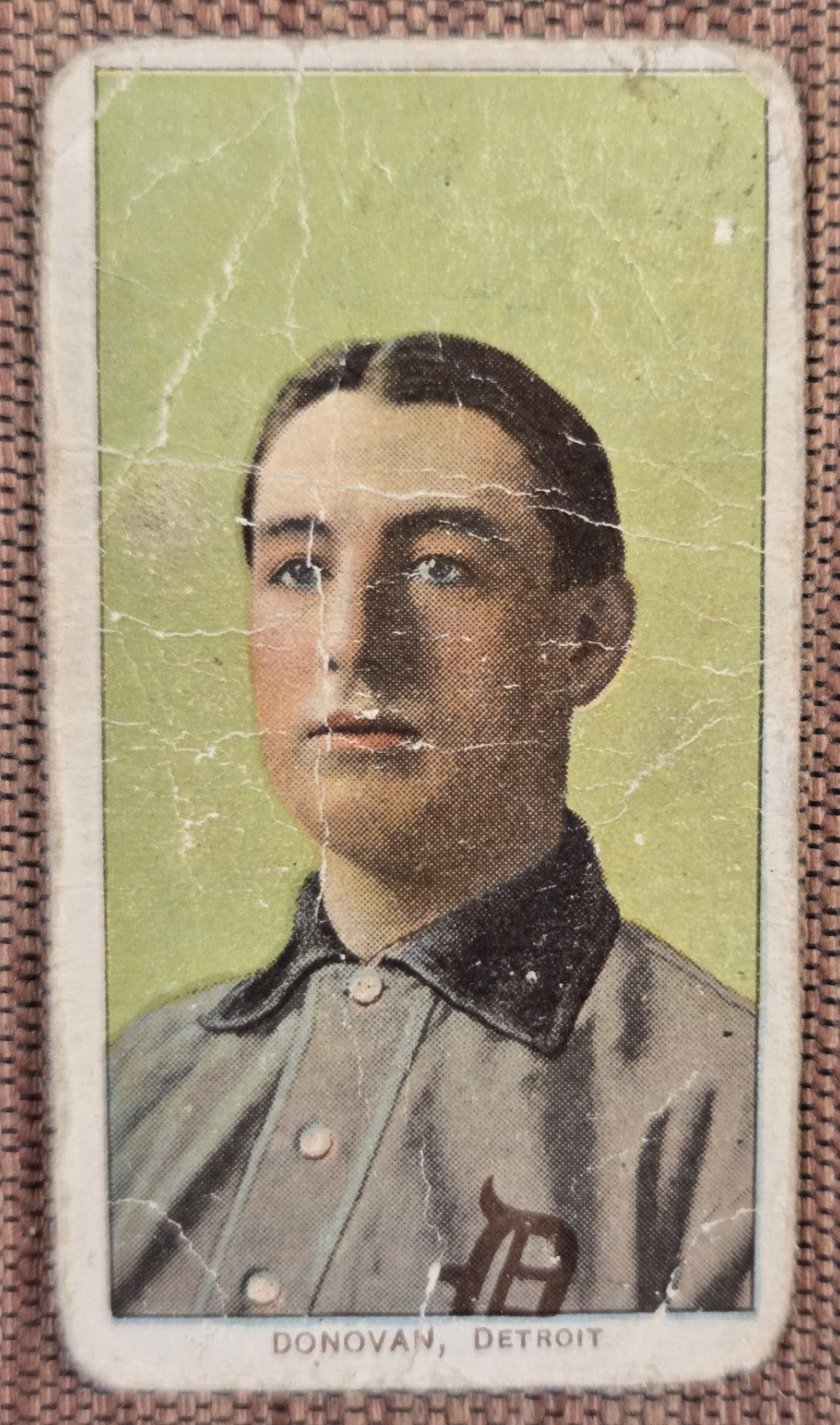 1909 Piedmont Port T206 Wild Bill Donovan Detroit Tigers Original Baseball Card0
