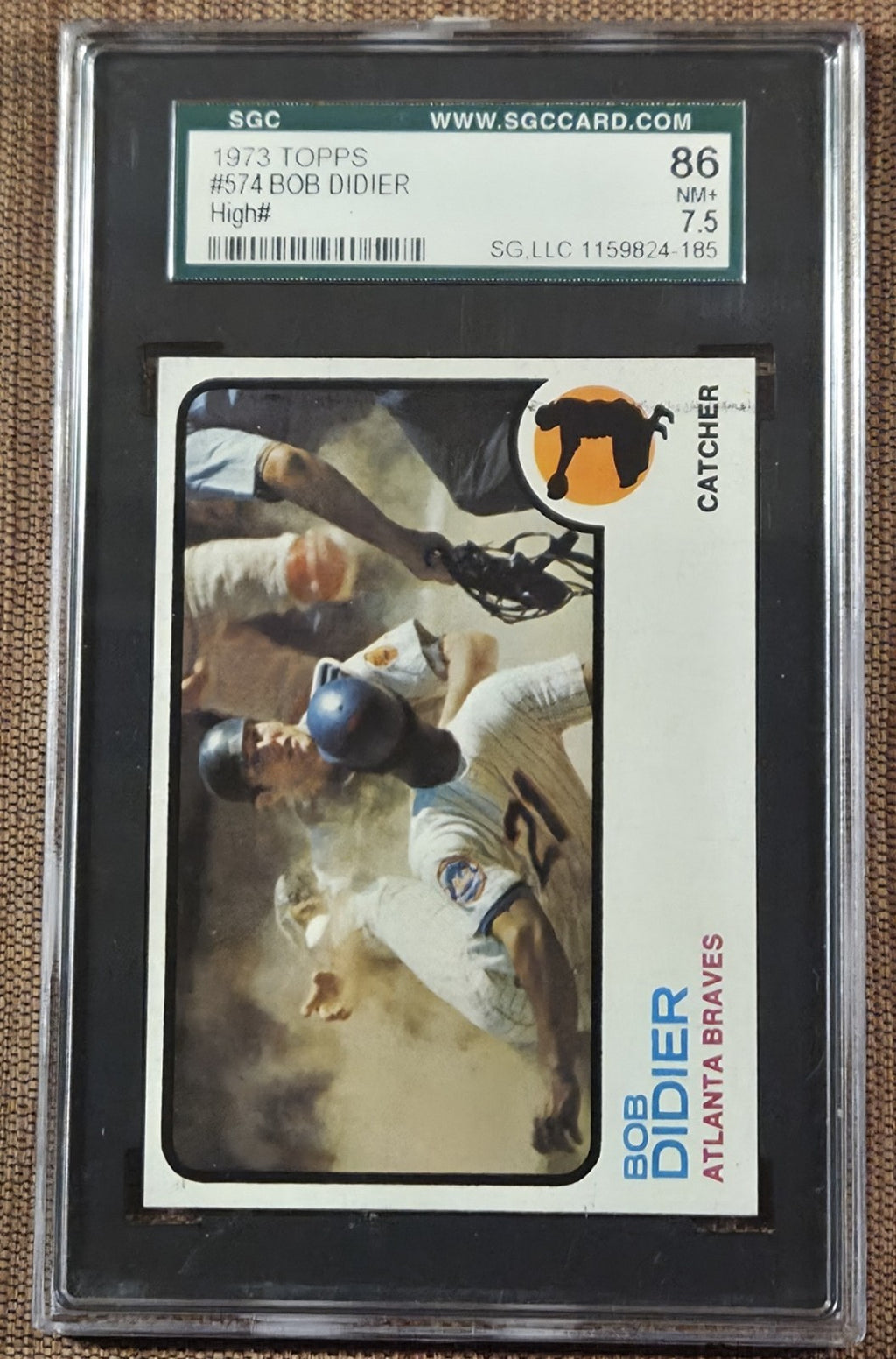 1973 Topps #574 Bob Didier Atlanta Braves Vintage Original Baseball Card SGC 7.50
