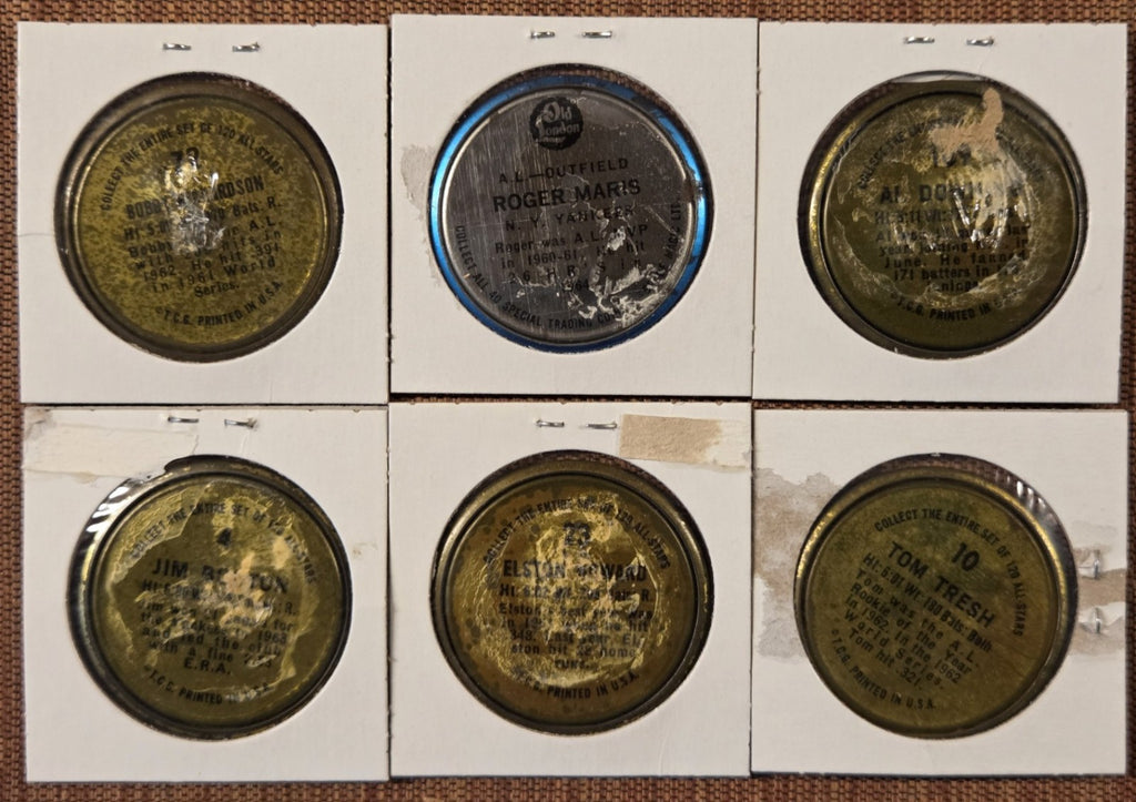 1965 Old London Maris 1964 Topps Tresh Howard Richardson Downing Baseball Coins4
