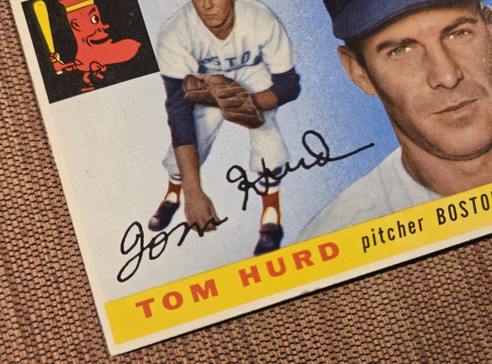 1955 Topps #116 Tom Hurd Boston Red Sox Vintage Original Rookie Baseball Card RC4