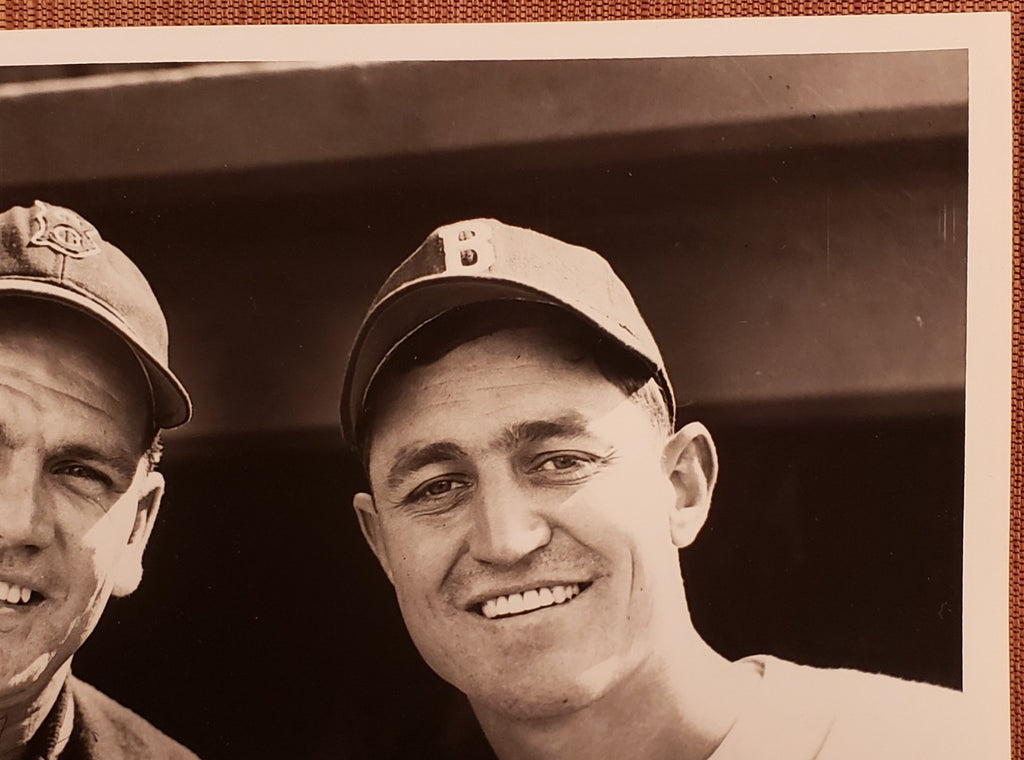 Dave Ferriss Ed Wright Auto Red Sox 1940's Baseball 8x10 Vintage Photo JSA4